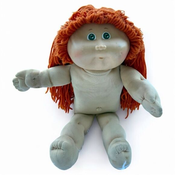 Cabbage Patch Kid 1978/1982 Red Yarn Hair Green Eyes Coleco Doll – No Clothes - Picture 1 of 17